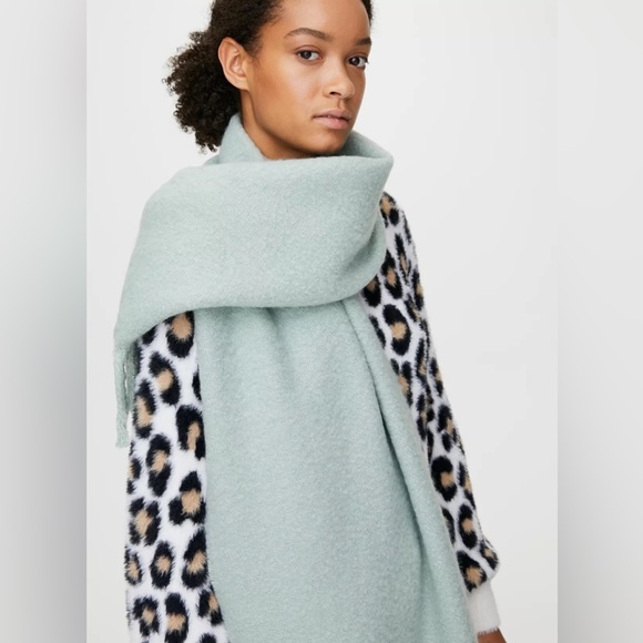 Aritzia Pink Main Character LAILA Fringe Scarf - Picture 2 of 10